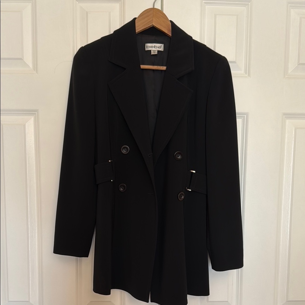 Bebe Black Double-Breasted Blazer